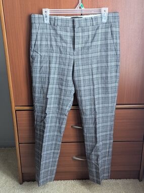 Banana Republic Glen plaid Avery wool pants size 4